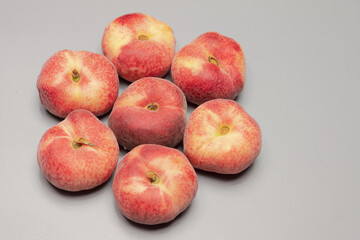 Fig peach on a gray background