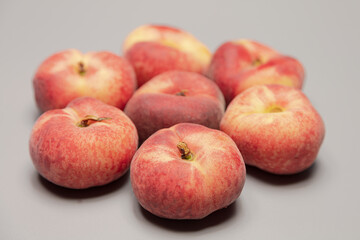 Fig peach on a gray background
