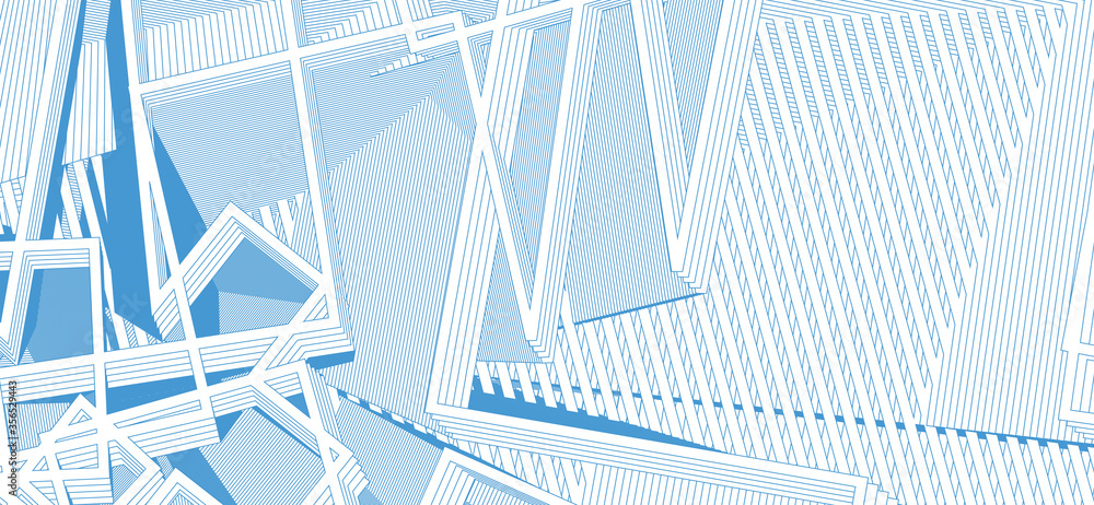 Poster complex geometric abstraction. vector graphic illustration