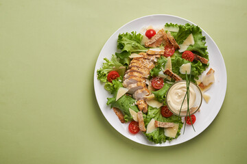 chicken salad with dressing
