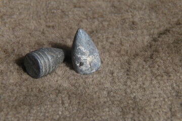 Fototapeta na wymiar antique lead bullet for a gun