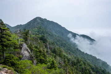 Obraz premium Chanwangbong, highest peak of Mt.Jirisan (1,915m)