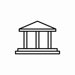 Outline bank icon.Bank vector illustration. Symbol for web and mobile