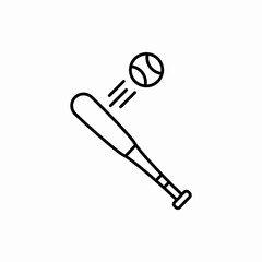 Outline baseball icon.Baseball vector illustration. Symbol for web and mobile