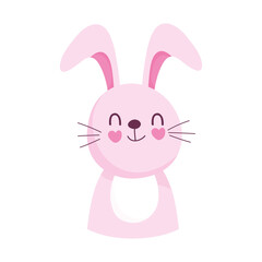cute rabbit little animal cartoon isolated design icon