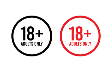 18 plus icon in trendy flat style isolated on background.18 plus icon page symbol for your web site design 18 plus
