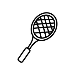 tennis racket icon, line style