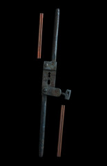 Vintage lineman power worker electrical metal and wooden antique tools