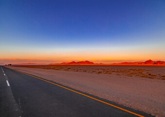 Obraz na płótnie Canvas Mountains of the Namib Desert in the sunset in Sossusvlei in Namibia