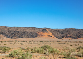 Fototapeta na wymiar Landscape in the Khomas highlands in Namibia