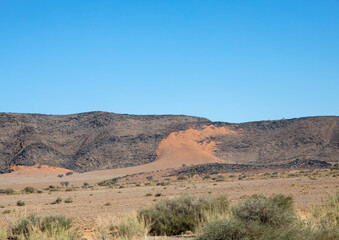Landscape in the Khomas highlands in Namibia