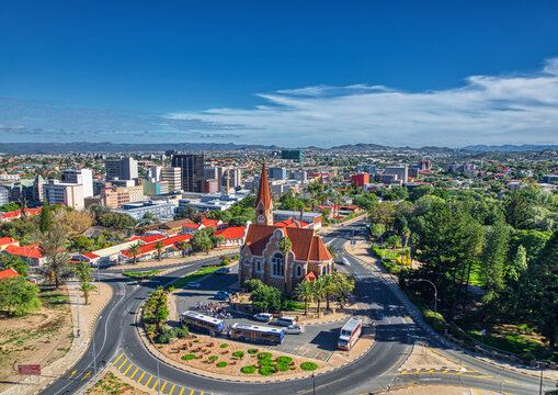 The famous Christ Church in Namibia's capital Windhoek
