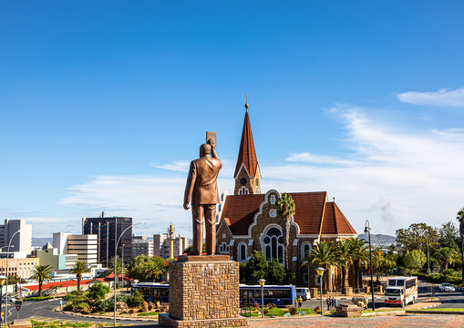 Fototapeta The famous Christ Church in Namibia's capital Windhoek
