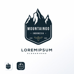 mountain emblem logo design ready to use