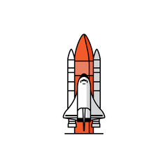 Rocket icon. Logo vector illustration.