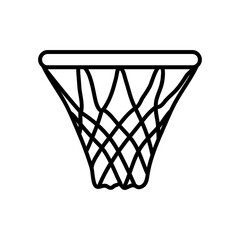basketball hoop icon, line style