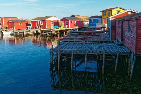 Traditional Newfoundland And Labrador Fishing Stages.