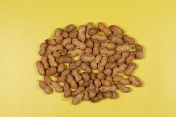 heap of peanuts in shell