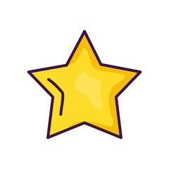 star shape icon, line color style