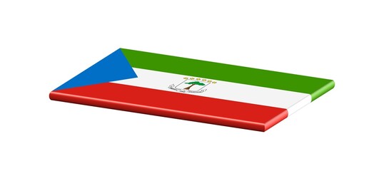 3D FLAT THIN NATIONAL FLAG WIHT CURVED EDGE : Guinea