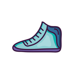 basketball shoe icon, line color style