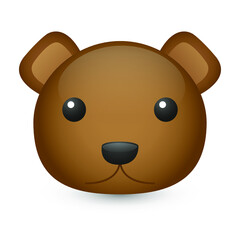 Bear Mountain Forest Animals Emoji Illustration Face Vector Design Art