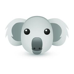 Koala Australia Animals Emoji Illustration, Face Vector Design Art