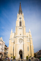 Fototapeta na wymiar The Name of Mary Church is a Roman Catholic parish church in Novi Sad, Serbia, dedicated to the feast of the Holy Name of Mary