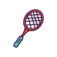 tennis racket icon, line color style