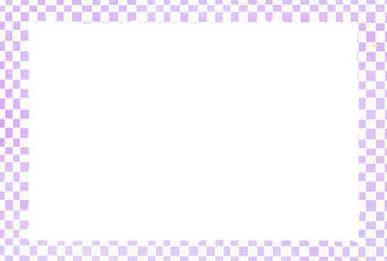 和風レトロタイル　紫　ハガキサイズ