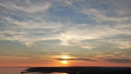 sunset over the sea