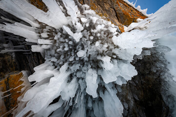 Ice cave, Lake Baikal, Winter landscape, Siberia, Russia