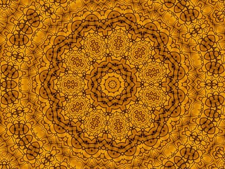 Yellow illustration (pattern) made with the help of graphics editing and formatting.