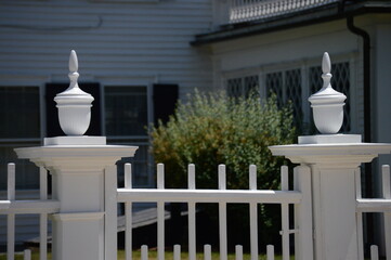 white picket fence and gate in New Hampshire