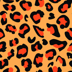 pattern design of leopard animal print vector