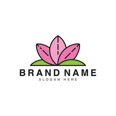 Lotus Flower Plants Logo