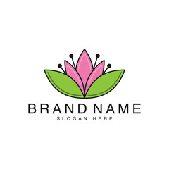 Obraz premium Flower Plants Logo