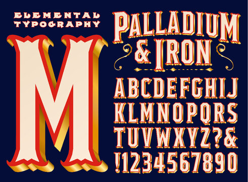 A Vintage Style Signage or Headline Font called Palladium & Iron