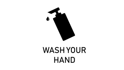 Hand wash flat  icon. Clean hands flat     icon