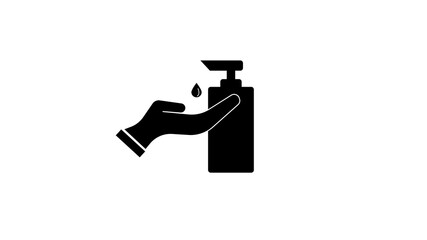 Hand wash flat  icon. Clean hands flat     icon