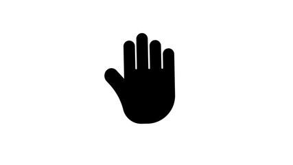 Obraz premium Palm, Hand icon, filled flat sign, solid pictogram isolated