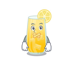screwdriver cocktail cartoon character style having strange silent face
