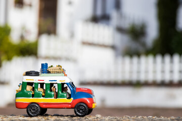 Colorful traditional rural bus from Colombia called chiva