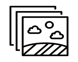 gallery icon vector for web and app