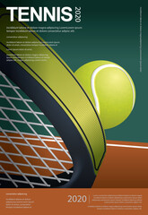 Tennis Championship Poster Vector illustration