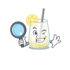 cartoon picture of tom collins cocktail Detective using tools