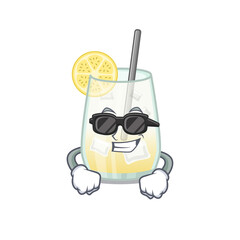 cartoon character of tom collins cocktail wearing classy black glasses