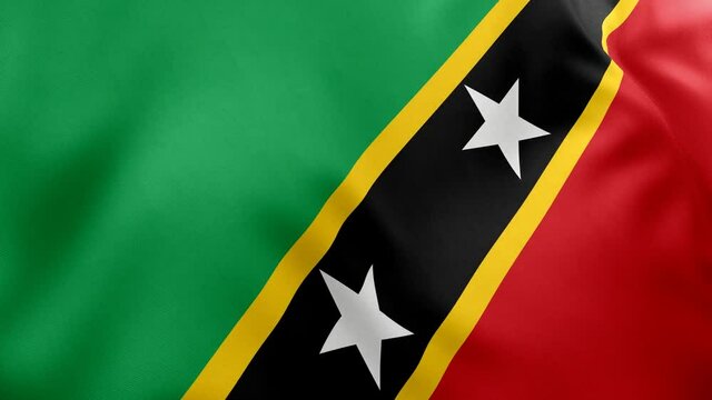 A beautiful view of Saint Kitts and Nevis flag video. 3d flag waving video. Saint Kitts and Nevis flag HD resolution. Saint Kitts and Nevis flag Closeup 1080p Full HD video.