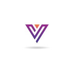 initial v logo design vector, icon, element, template