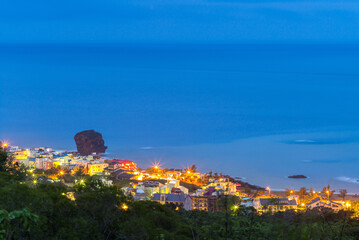night view of the street in kenting, taiwan